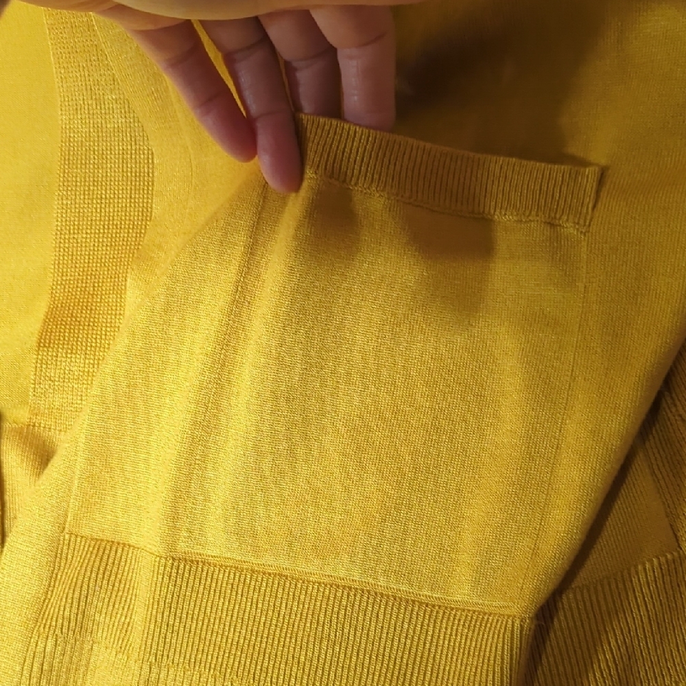 Yellow Open Front Cardigan - Picture 4 of 8